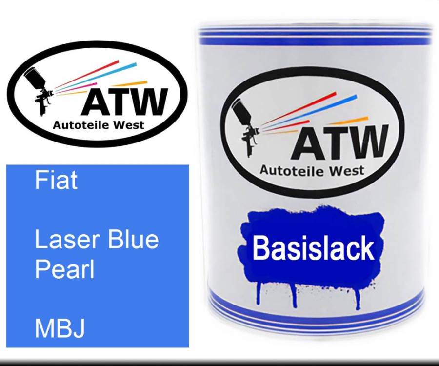 Fiat, Laser Blue Pearl, MBJ: 1L Lackdose, von ATW Autoteile West.